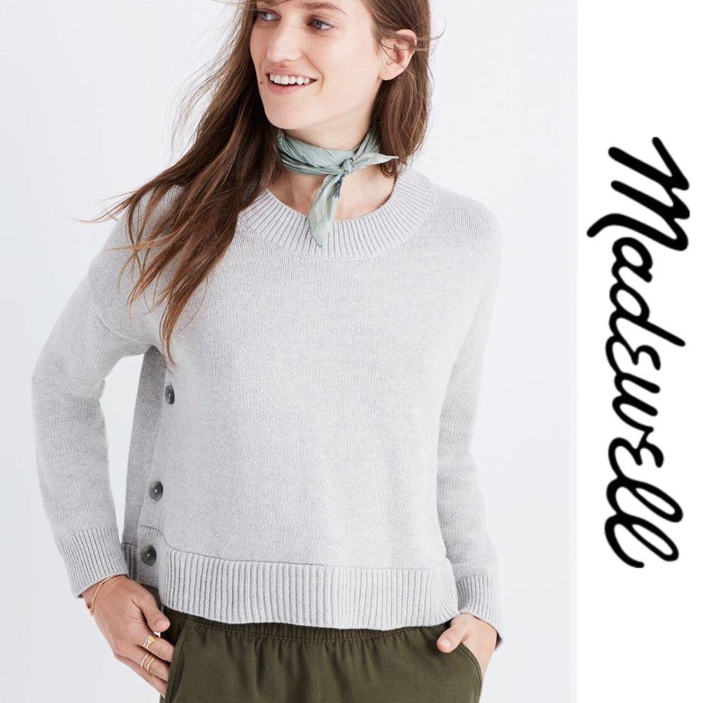 Madewell Brownstone Side Button Sweater
